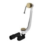 Hotbath Mate Verlengde badoverloop - met vulcombinatie - geborsteld messing goud SW74408