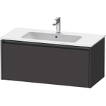 Duravit Ketho.2 Wastafelonderbouwkast - met 1 lade - 101x48x44cm - met greep antraciet - grafiet supermat SW772414