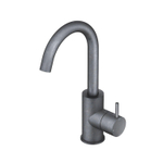 Hotbath Cobber Wastafelmengkraan - 27.8cm - 1 gats - met draaibare uitloop - zonder waste - mat/glans verouderd ijzer (zwart) SW73562