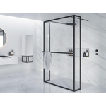Riho Lucid GD404 Douchewand - 200x90x30cm - zwart SW416726