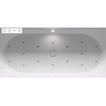 Riho Desire hoekbad - 184x84cm - hoekopstelling rechts - Sparkle - met chromen badvuller - acryl Wit/zwart velvet SW547983