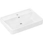 Hansgrohe Xanuia Q Wastafel/Fontein - 70x48cm - opbouw - 1 kraangat - met overloop - wit glans SW1165112
