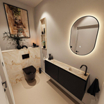 MONDIAZ TURE-DLUX Meuble toilette - 120cm - Urban - EDEN - vasque Frappe - position droite - 1 trou de robinet SW1102633