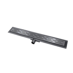 Wiesbaden Caniveau de douche avec bride et grille 70 x 7 cm gunmetal PVD SW542682