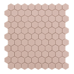 By goof mosaïque hexagonale rose 29.5x29.5cm carreau de mur mosaïque rose mat SW727430