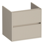 BRAUER Adore Wavy wastafelonderkast 60 2 softclose lades - greeploos - 1 sifon uitsparing - mat beige SW1198621