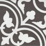 SAMPLE Douverre Jones Vintage carrelage décor 20x20cm - 8mm - R9 - porcellanato Flavie Noir SW912691