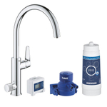 GROHE Blue Pure Bauedge 1-gats keukenkraan duo met filterfunctie starterkit chroom SW354747