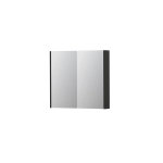 INK SPK2 armoire de toilette – 80 x 74 x 14 cm – 2 portes, portes-miroir double face – Anthracite mat SW353432