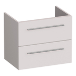 BRAUER Trust wastafelonderkast ondiep 60 excl. opbouwgrepen 2 softclose lades en 1 sifon uitsparing - mat zand SW1204121