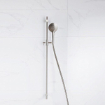 Fortifura Calvi glijstangset - met ronde handdouche - gladde doucheslang - PVD - geborsteld RVS SW1159287