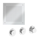 Crosswater MODULE Regendoucheset inbouw - 3 hendels - ingebouwde douchekop - chroom SW1472477