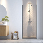 Sealskin Hooked Porte de douche pivotante 90x200cm pour niche verre de sécurité 6mm Argent brillant SW543189