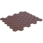 La mosaïque Mosaic Factory Valencia - 27,6x32,9cm - carrelage mural et de sol - Hexagone - Verre recyclé Bourgogne Mat SW374590
