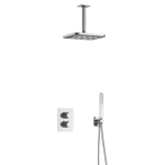 Hotbath Gal IBS40A Doucheset - inbouw - 22cm rechthoekige hoofddouche - plafondarm 15cm - staafhanddouche - chroom SW656237