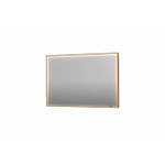 INK SP19 spiegel - 120x4x80cm rechthoek in stalen kader incl dir LED - verwarming - color changing - dimbaar en schakelaar - geborsteld mat goud SW955858
