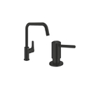 GROHE Eurosmart Ensemble robinet de cuisine - mitigeur - 22,8 cm - bec haut - distributeur de savon - black mat SW1204362