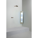 Sunshower Round Medium Plus infrarouge + lumière UV en saillie incl. kit d'installation angle 140x33x25cm Sand White SW769466