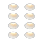 QAZQA Dept spot encastré - set de 8 - 7.8x7.8x6.5cm - dimmable - IP44 - blanc mat SW1209711