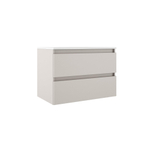 Saniclass Chacito Meuble de salle de bain - 60x40x55cm - lavabo en céramique brillant blanc - 1 vasque - 1 trou de robinet - 2 tiroirs - mat cotton (beige) SW1225242