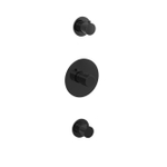 Hotbath Cobber Afbouwdeel - inbouw thermostaat - met 2 stopkranen PBP - PVD - gepolijst zwart SW1246688