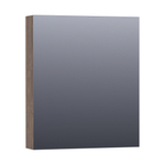 BRAUER Impress Deluxe Armoire de toilette 59x70x15cm éclairage intégré rectangulaire 1 portes pivotantes MFC Grove SW371733