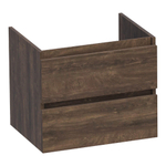 BRAUER Joy Ensemble de meuble - 60x55x46cm - 2 tiroirs - sans poignée - fermeture douce - lavabo en marbre minéral - avec trou de robinet - blanc brillant - groovy SW1238744
