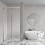 Aqua Vista Lokla Linea nisdeur - 110x200cm - incl. montageset - chroom SW1186362