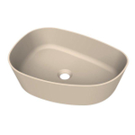 Arcqua Rocker waskom - opbouw - organisch links - 50x37cm - mat zand SW1209181