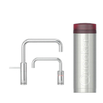 Quooker Nordic Square Twintaps kokendwaterkraan - draaibare uitloop - PRO3 reservoir - Warm / kokend water - Chroom SW299637