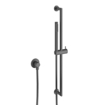 Crosswater 3ONE6 Design handdoucheset - glijstang - staafhanddouche - gladde doucheslang - wanduitloop - slate gunmetal (antraciet) SW927986