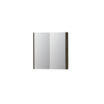 INK SPK2 Spiegelkast - 70x14x74cm - 2 deuren - dubbelzijdige Spiegel - schakelaar en stopcontact - MDF Fineer Charcoal SW439896