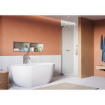 Crosswater Asura porte de douche - 80x200cm - porte pivotante - sans poignée - inox poli SW1208551
