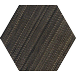 Douglas Jones Textures Vloer- en wandtegel hexagon 24x28cm 10mm R10 porcellanato Wenge SW497265
