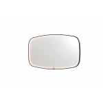 INK SP31 miroir - 140x4x80cm contour dans un cadre en acier incl dir LED - chauffage - changement de couleur - dimmable et interrupteur - metal black brossé SW955831