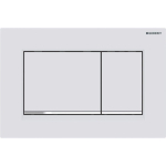 Geberit Sigma20 bedieningsplaat - 2-toets spoeling - rechthoekige knoppen - matwit/easy-to-clean - dualflush - mat wit SW242683
