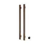Hotbath &MORE Handdoekradiator - 38x115cm - vierkant - 2 stangen - verticaal - met schakelaar - tuscan bronze (brons) SW1245841