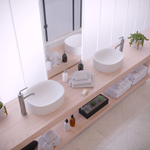 Ideavit Solidcliff-40 Vasque à poser Ovale 40x35x12,5cm Solid Surface Blanc mat SW303627