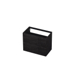 INK P2o Meuble sous-lavabo - 80x45x65cm - 2 tiroirs - push to open - avec façades rapportées droites - MFC - chêne anthracite SW207446