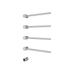 Hotbath &MORE Radiateur sèche-serviettes - 50x76cm - rond - 4 barres - horizontal - avec interrupteur - chrome SW1245695