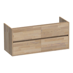 BRAUER Natural Wood meuble sous lavabo 119x55x45.5cm avec frein de chute sans portes avec 2 tiroirs natural wood SW86445
