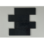 Equipe Ceramicas Kalma Carrelage mural - 6x18.6cm - 8mm - Mercury brillant (anthracite) SW1159385