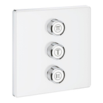 Grohe SmartControl Mitigeur thermostatique encastré - 3 boutons - adapté à 3 fonctions - carré - blanc SW104932