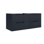Saniclass Prime Balance Meuble sous lavabo - 120x55x44.9cm - 4 tiroirs - Poignée intégrée - MDF - bleu marine mat SW976739