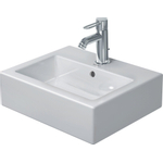 Duravit Vero Fontein - geslepen - met kraangat - met overloop - 45x35cm - met wondergliss - inclusief bevestiging - wit 0300307