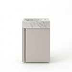 Saniclass Chaci Toiletmeubelset - 40x65cm - 1 deur - 1 kraangat - rechts - fontein natuursteen marmer - mat cotton (beige) SW1482356