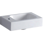 Geberit Icon lave-mains 38x28x13.5cm 1 bassin 1 trou de robinet à gauche sans trop-plein anti-salissures Céramique Blanc brillant SW422328