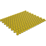 La Mosaic Factory Venice carreau mosaïque - 31,5x29,4cm - carrelage mural - Rond - Porcelaine Jaune brillant SW62304