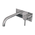 BRAUER Chrome Edition Wastafelmengkraan inbouw - gebogen uitloop links - hendel lang smal - inclusief inbouwdeel - afdekplaat - model A 1 - chroom SW397995