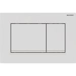Geberit Sigma20 bedieningsplaat - 2-toets spoeling - rechthoekige knoppen - matwit easy-to-clean/wit - dualflush - mat wit SW420189